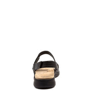 Black sandal with a black sole on a white background