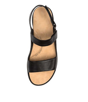 Black sandal on a white background