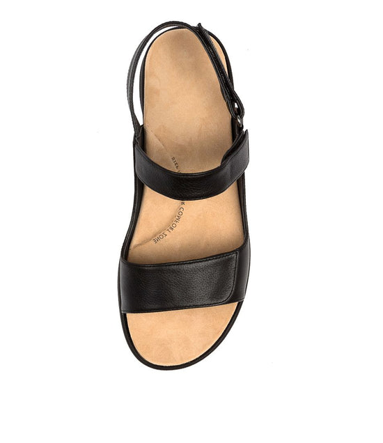Black sandal on a white background