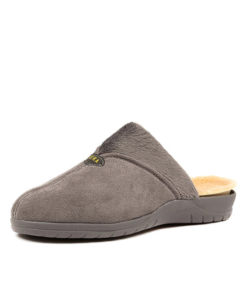 Quarter view Women's Ziera Footwear style name Comfy in Grey-Grey Fur Microsuede. Sku: ZR10208GXGMS