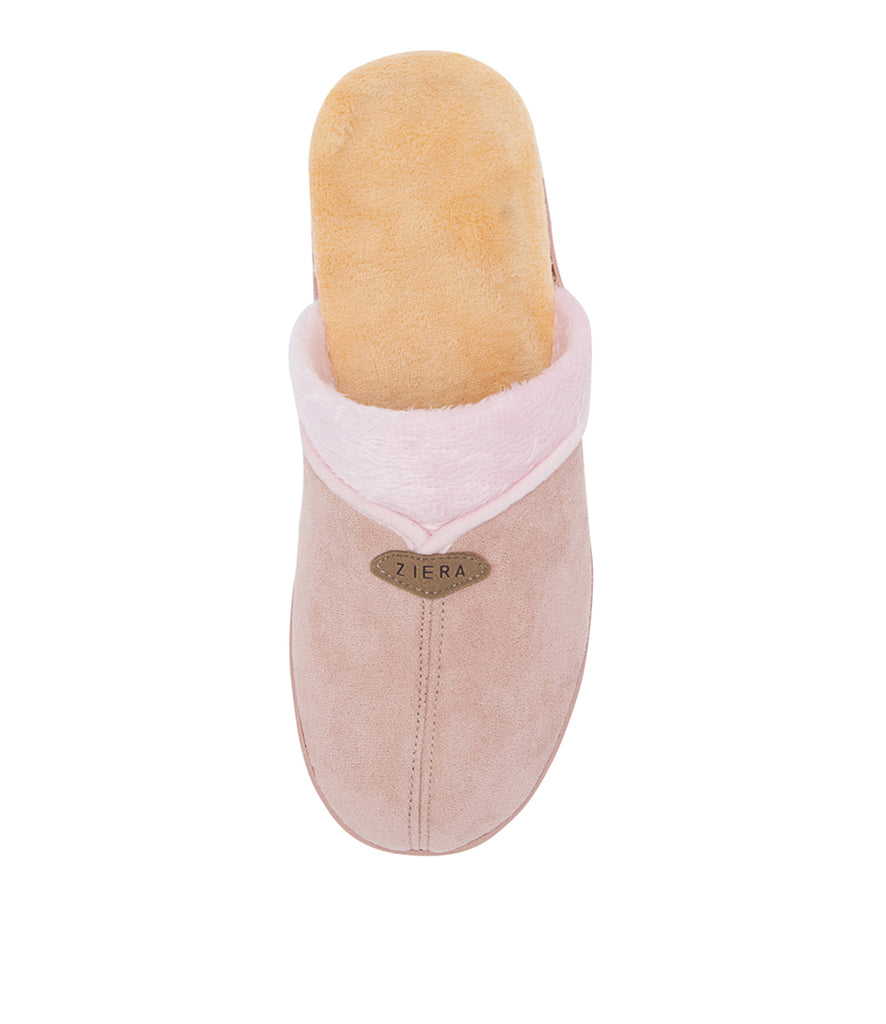Women's Shoe, Brand Ziera  in  in Pale Pink Microsuede shoe image top view