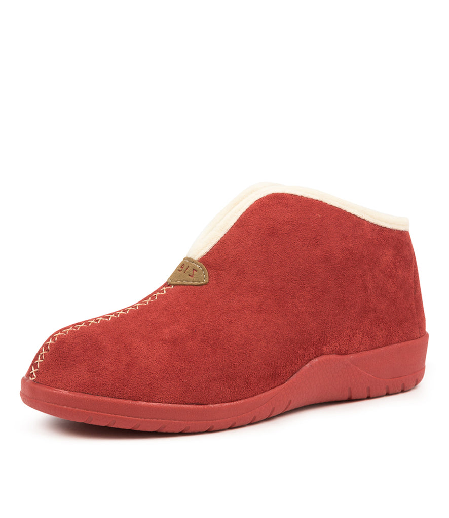 Quarter view Women's Ziera Footwear style name Cuddles in Chilli-Beige Fur Microsuede. Sku: ZR10209RPAMS