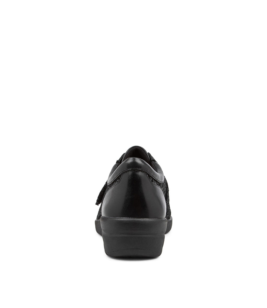Women's Shoe, Brand Ziera  in  in Black Leopard Multi shoe image back view