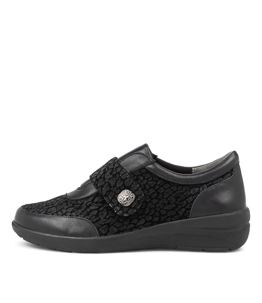 Women's Shoe, Brand Ziera  in  in Black Leopard Multi shoe image outside view