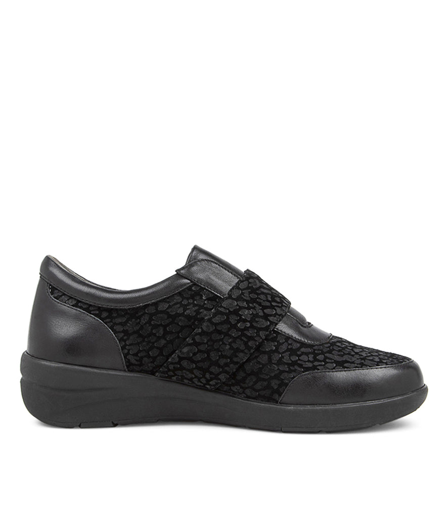 Women's Shoe, Brand Ziera  in  in Black Leopard Multi shoe image inside view