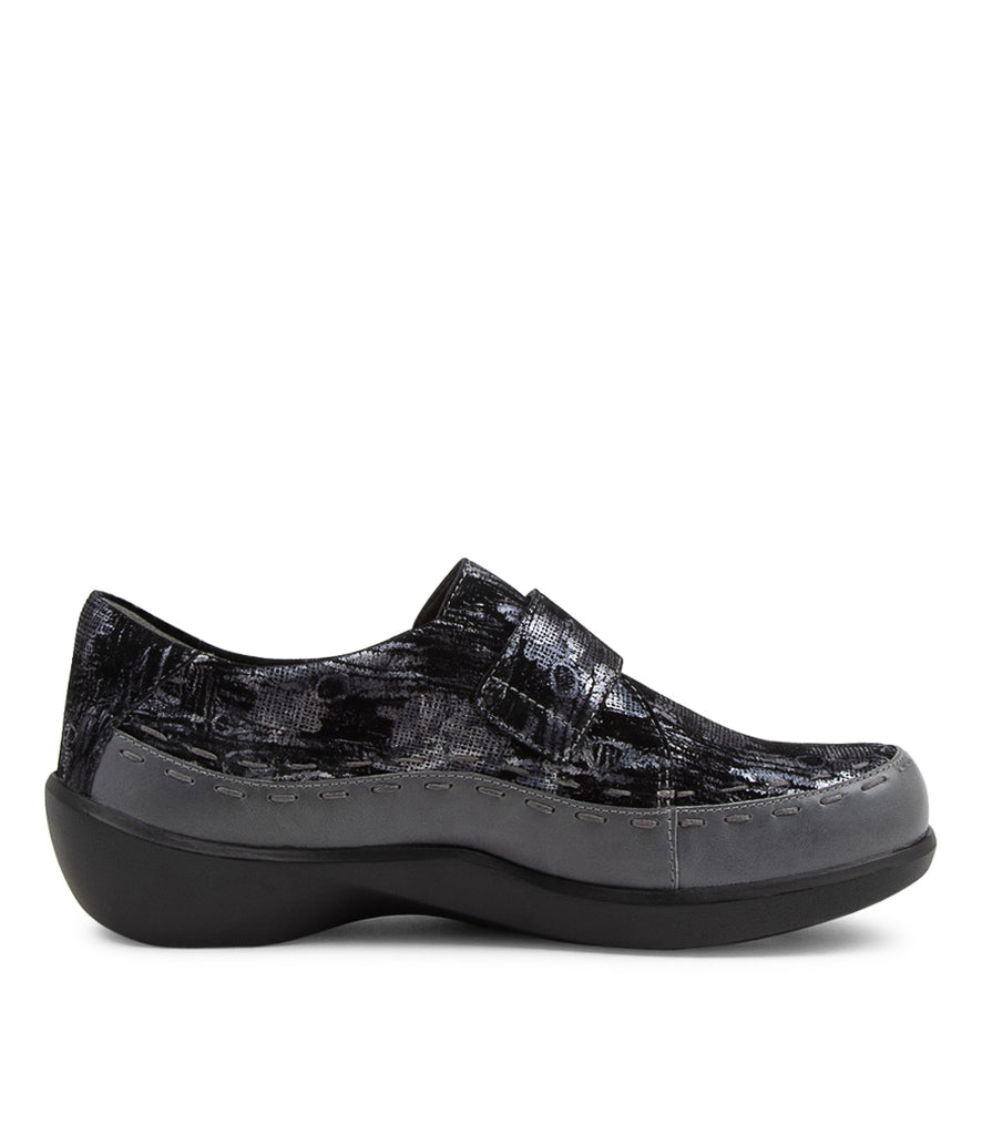 Women's Shoe, Brand Ziera  in  in Steel/ Black Multi shoe image inside view
