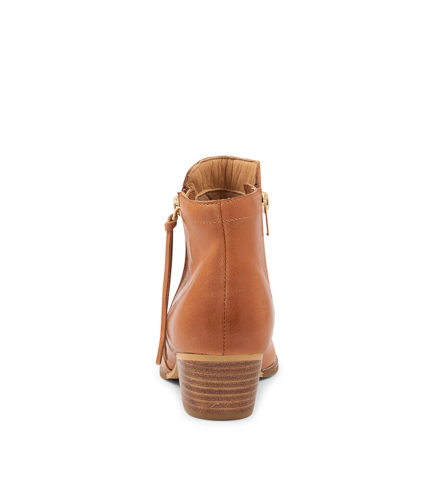 Women's Shoe, Brand Ziera  in  in Tan Leather shoe image back view