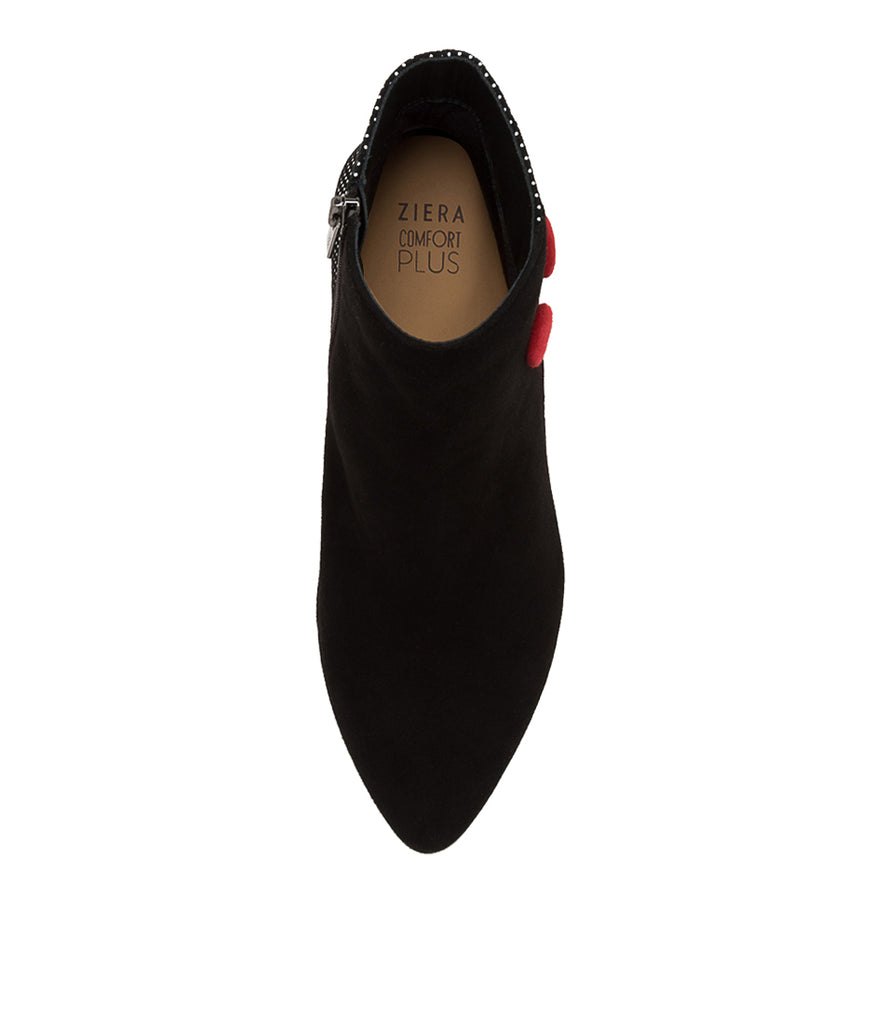 Women's Shoe, Brand Ziera  in  in Black/ White Dot Multi shoe image top view